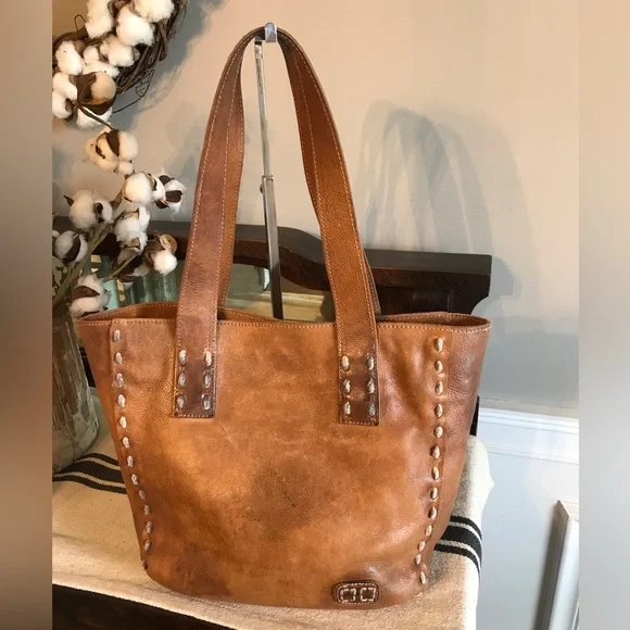 Bed Stu Leather Stevie Tote Shoulder Bag Tan Rustic Retail $255 - Picture 1 of 14